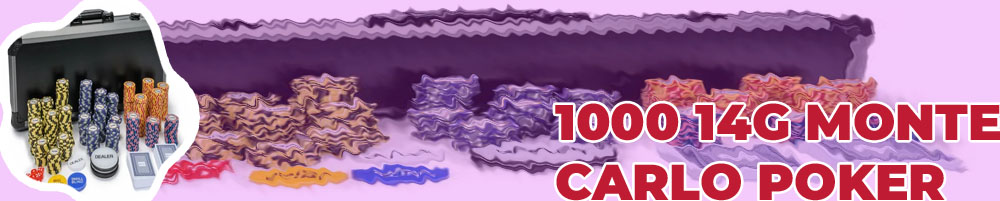 Monte carlo poker chip set 1000